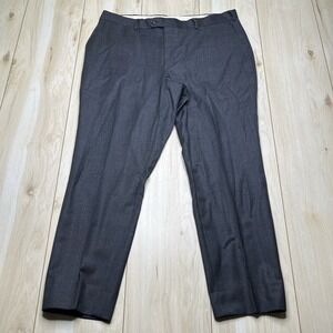 Suitsupply Vitale Barberis Super 130's Wool Dress Pants Mens 38x28 Nailhead Gray